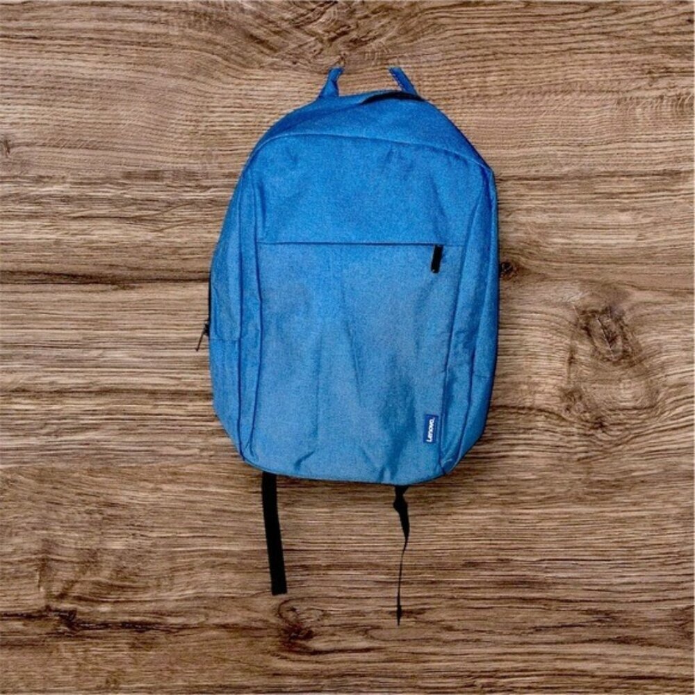 Blue Unisex Backpack With Adjustable Straps & Front Zipper Pocket Lightweight &